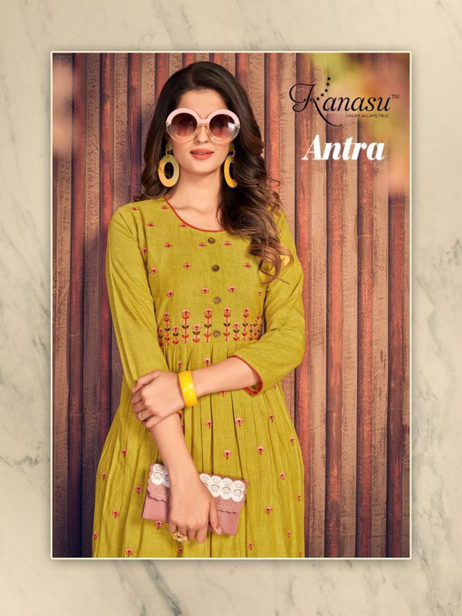 Kanasu Antra New Latest Ethnic Wear Designer Kurti Collection